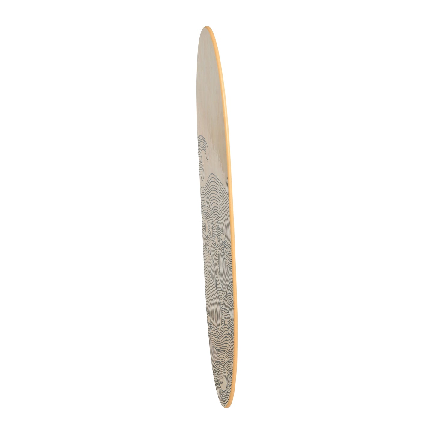 Lacquered Wood Surfboard Wall Décor