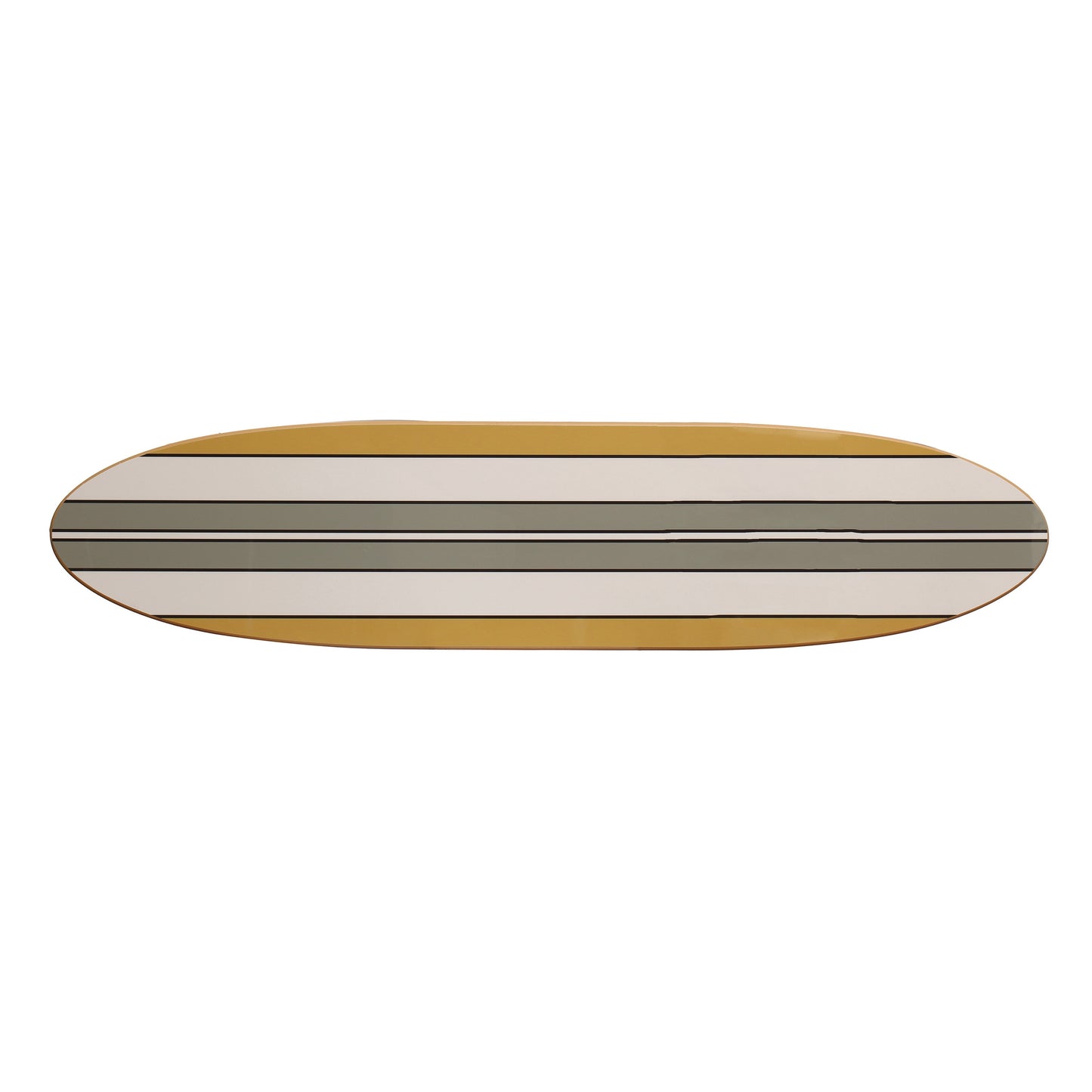 Lacquered Wood Surfboard Wall Décor