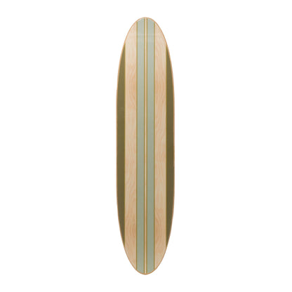 Lacquered Wood Surfboard Wall Décor
