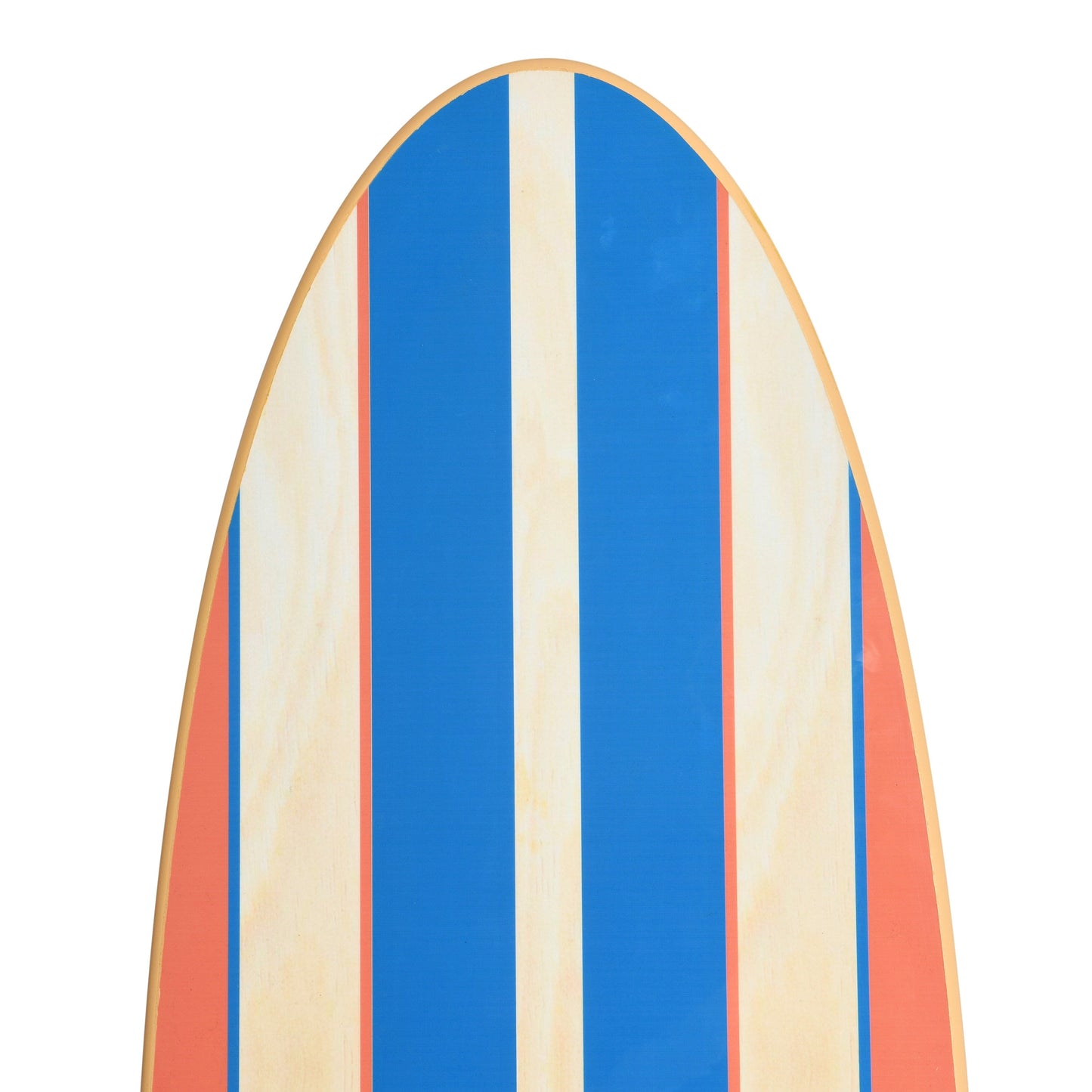 Lacquered Wood Surfboard Wall Décor