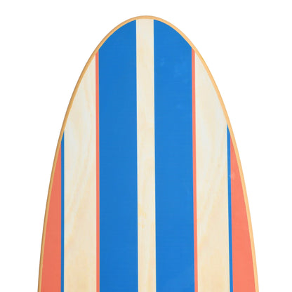 Lacquered Wood Surfboard Wall Décor