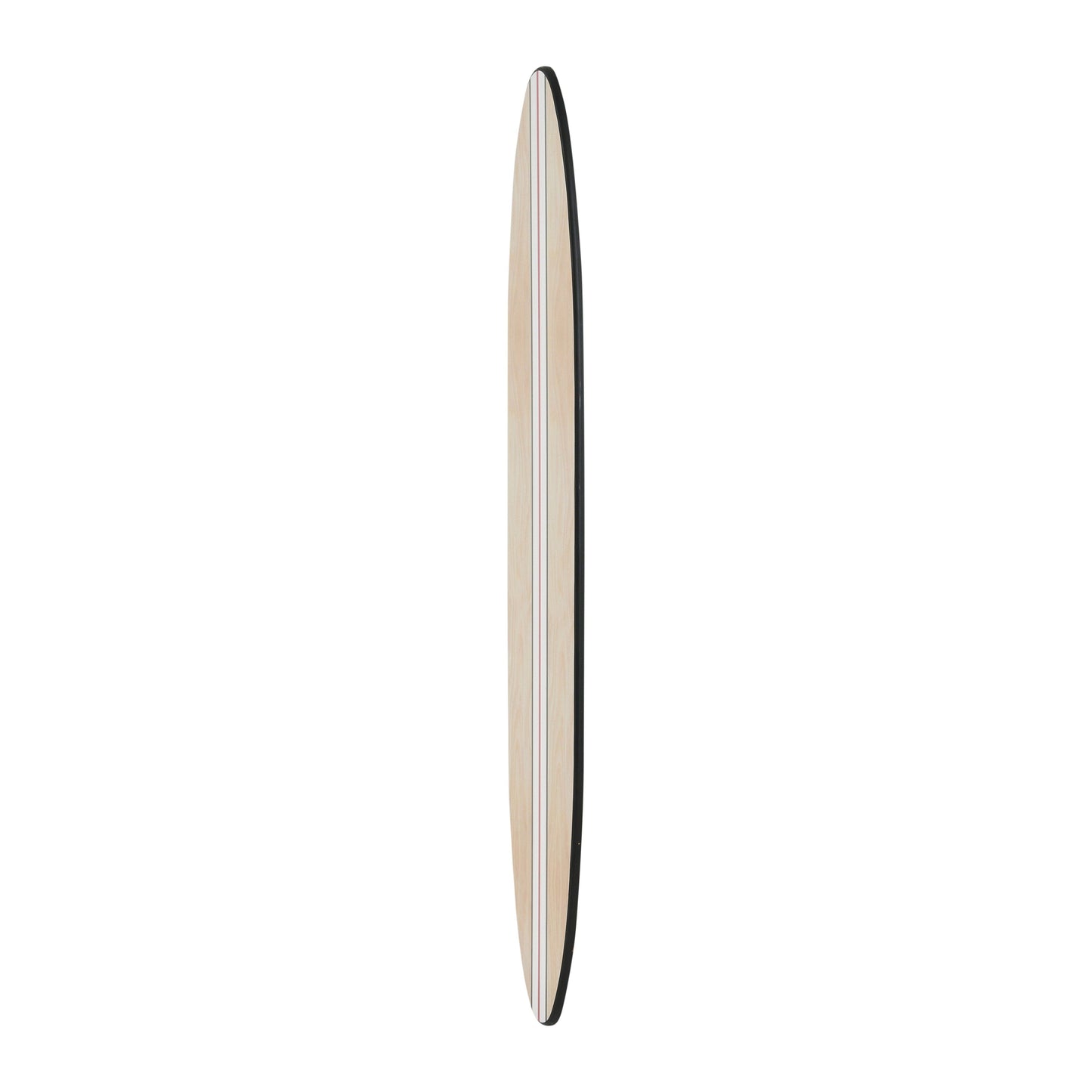 Lacquered Wood Surfboard Wall Décor