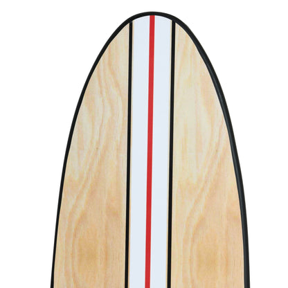 Lacquered Wood Surfboard Wall Décor