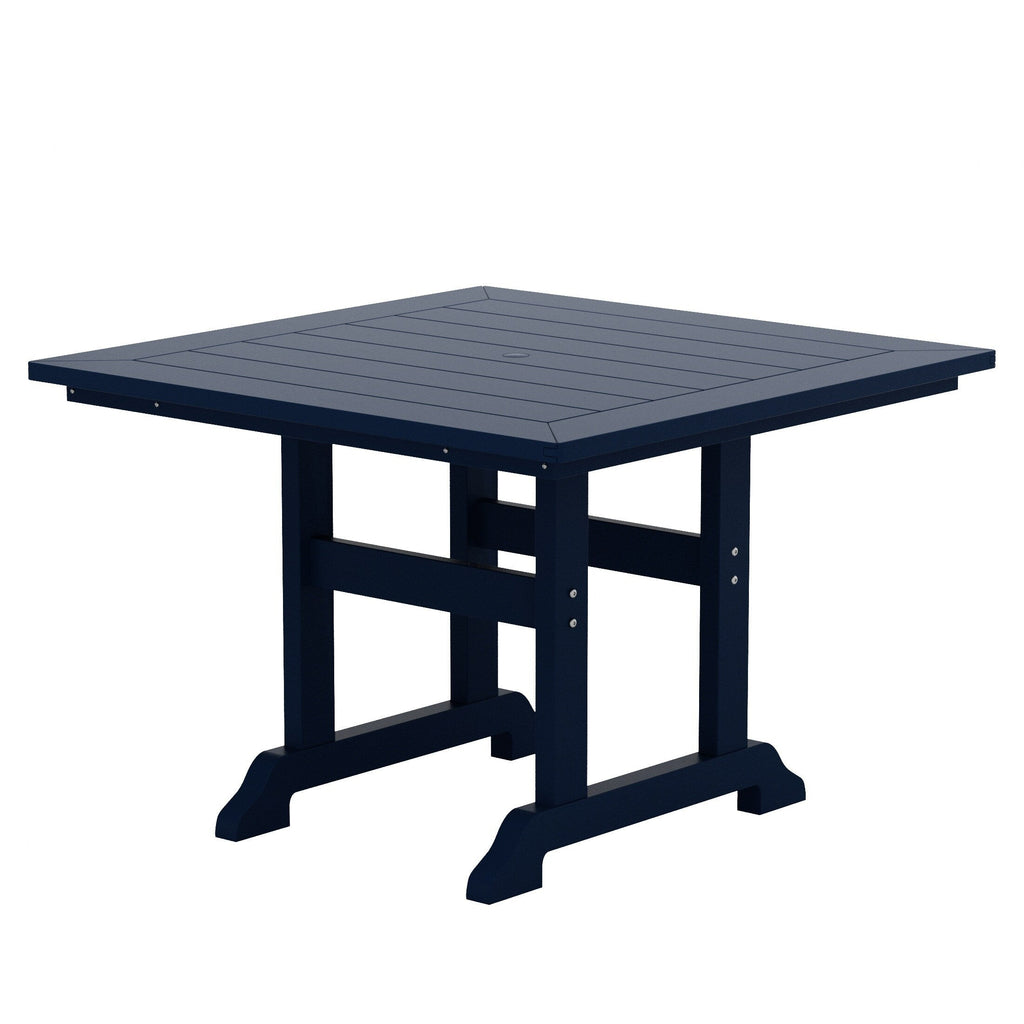 Polytrends Laguna Hdpe All Weather Outdoor Patio Dining Set with Square Table, Arm Chairs (5-Piece Set)