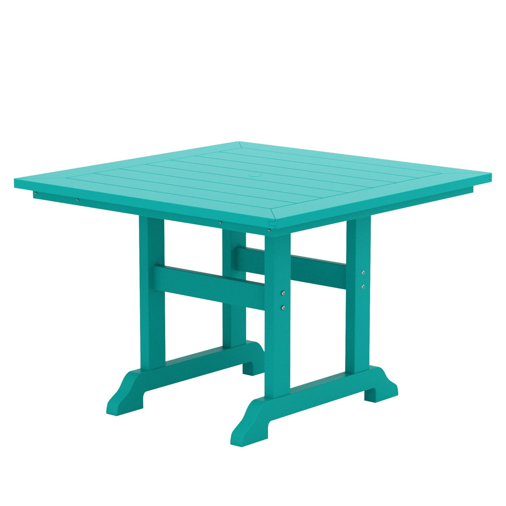 Polytrends Laguna Hdpe All Weather Outdoor Patio Dining Set with Square Table, Arm Chairs (5-Piece Set)