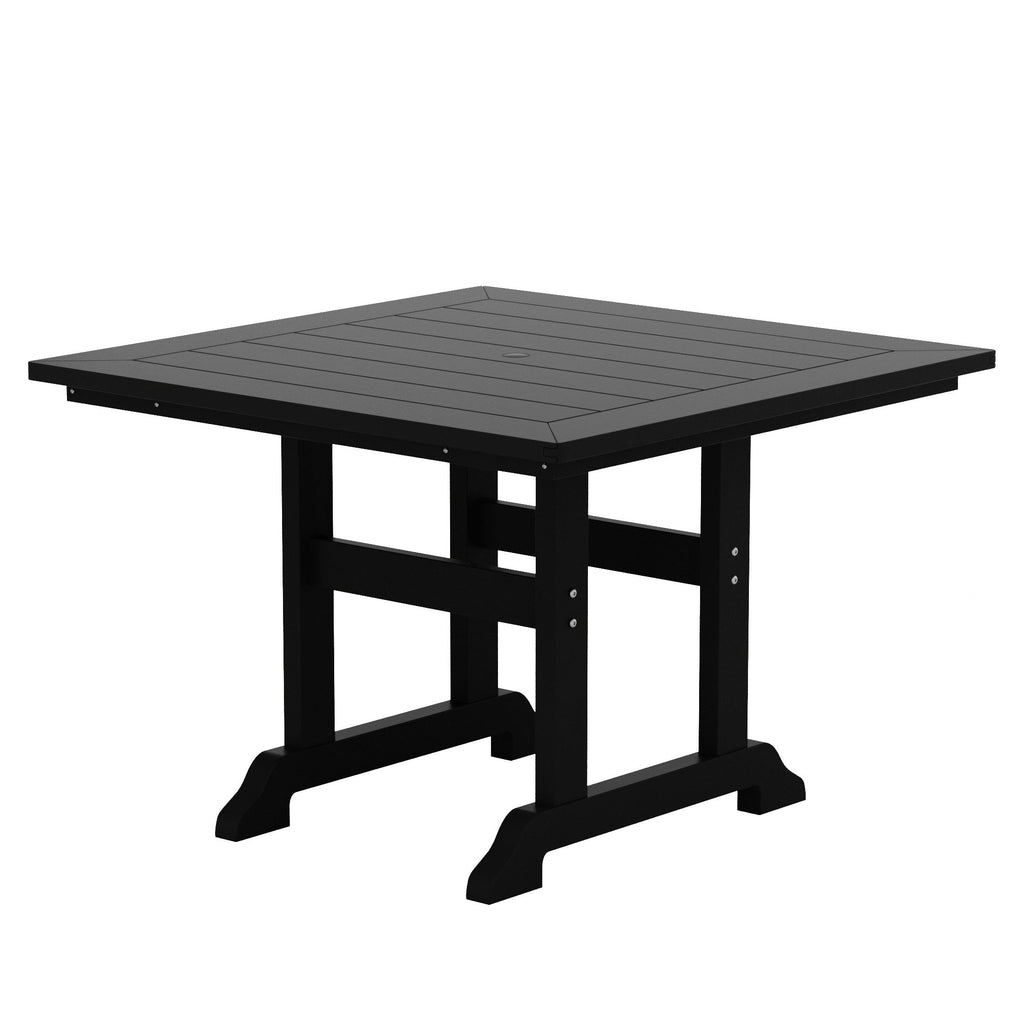 Polytrends Laguna Hdpe All Weather Outdoor Patio Dining Set with Square Table, Arm Chairs (5-Piece Set)