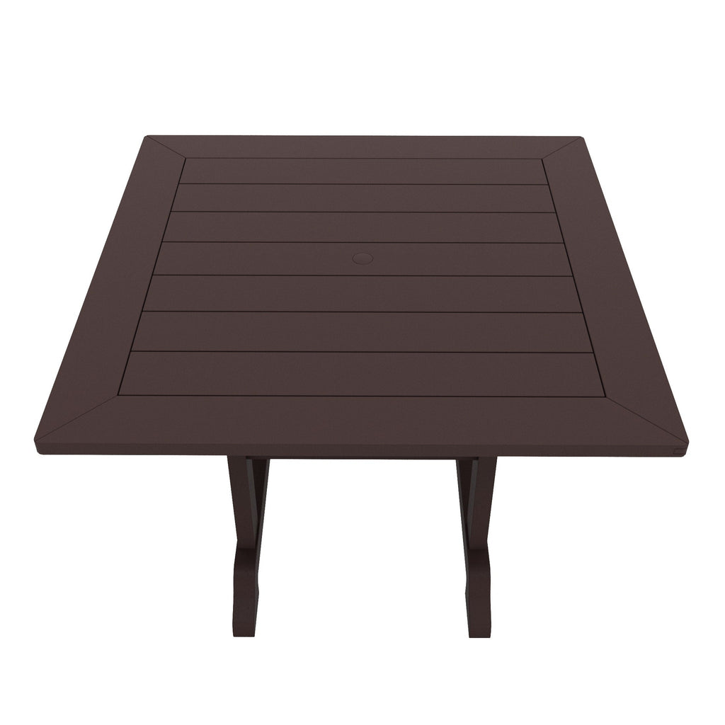 Polytrends Laguna Hdpe All Weather Outdoor Patio Dining Set with Square Table, Arm Chairs (5-Piece Set)
