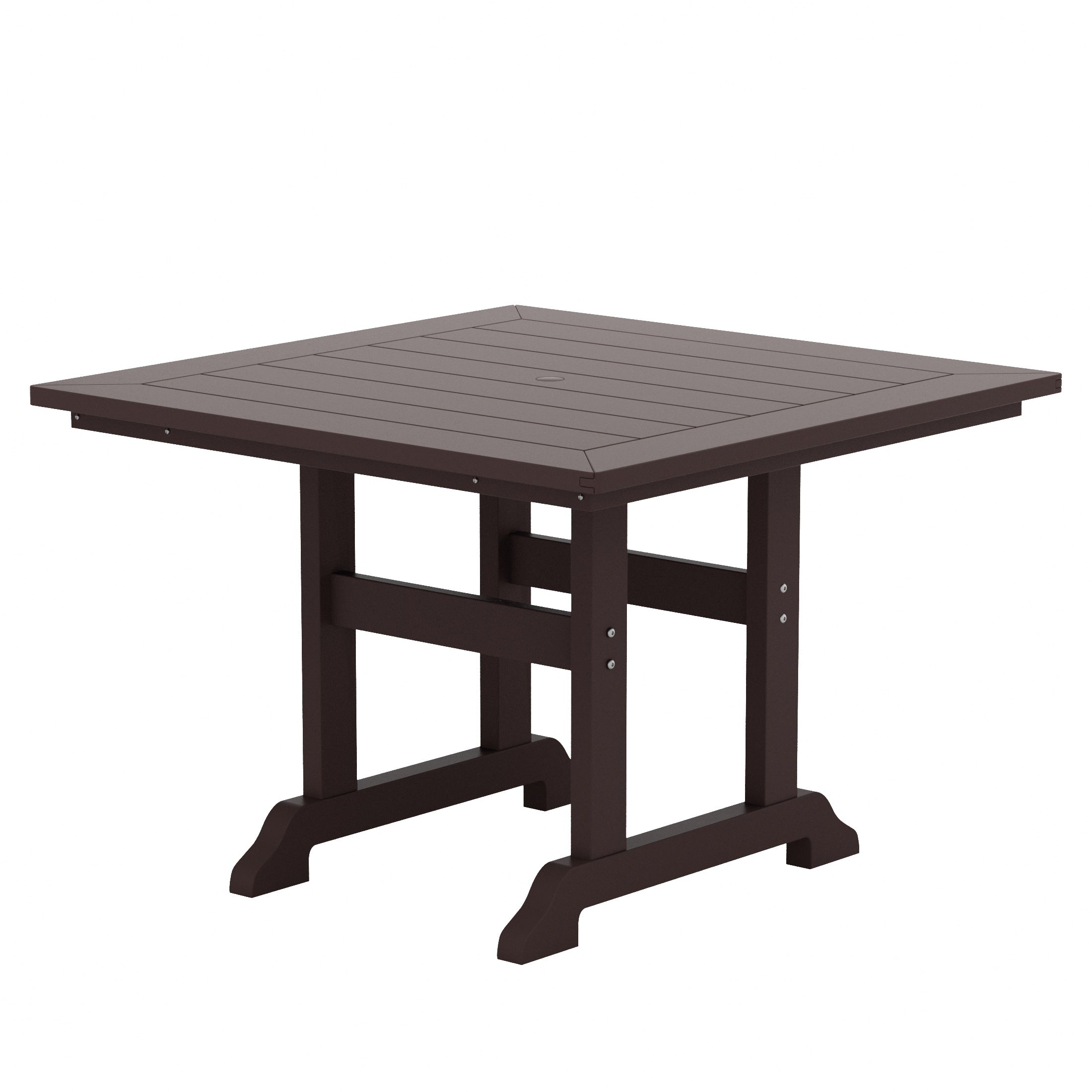 Polytrends Laguna Hdpe All Weather Outdoor Patio Dining Set with Square Table, Arm Chairs (5-Piece Set)