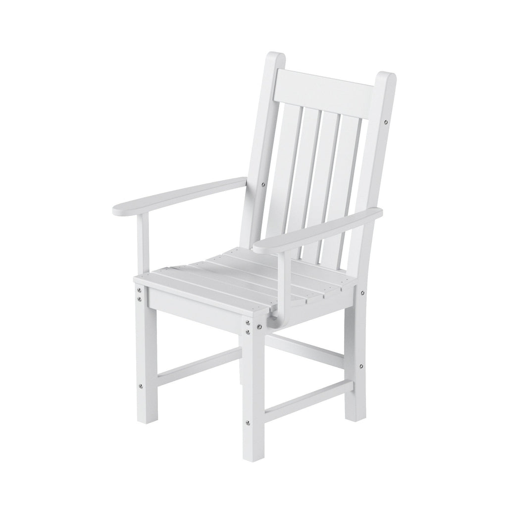 Polytrends Laguna Hdpe All Weather Outdoor Patio Dining Set with Square Table, Arm Chairs (5-Piece Set)