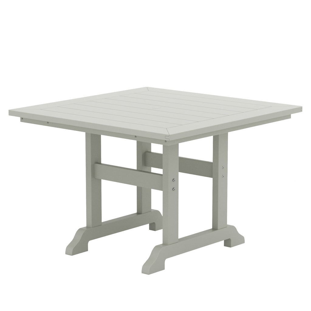Polytrends Laguna Hdpe All Weather Outdoor Patio Dining Set with Square Table, Arm Chairs (5-Piece Set)