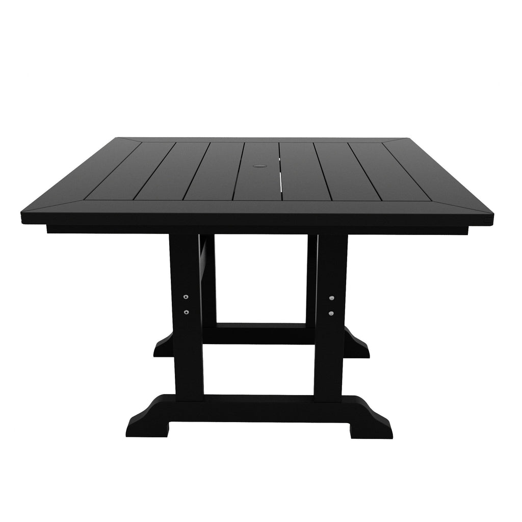 Polytrends Laguna Hdpe All Weather Outdoor Patio Dining Set with Square Table, Arm Chairs (5-Piece Set)