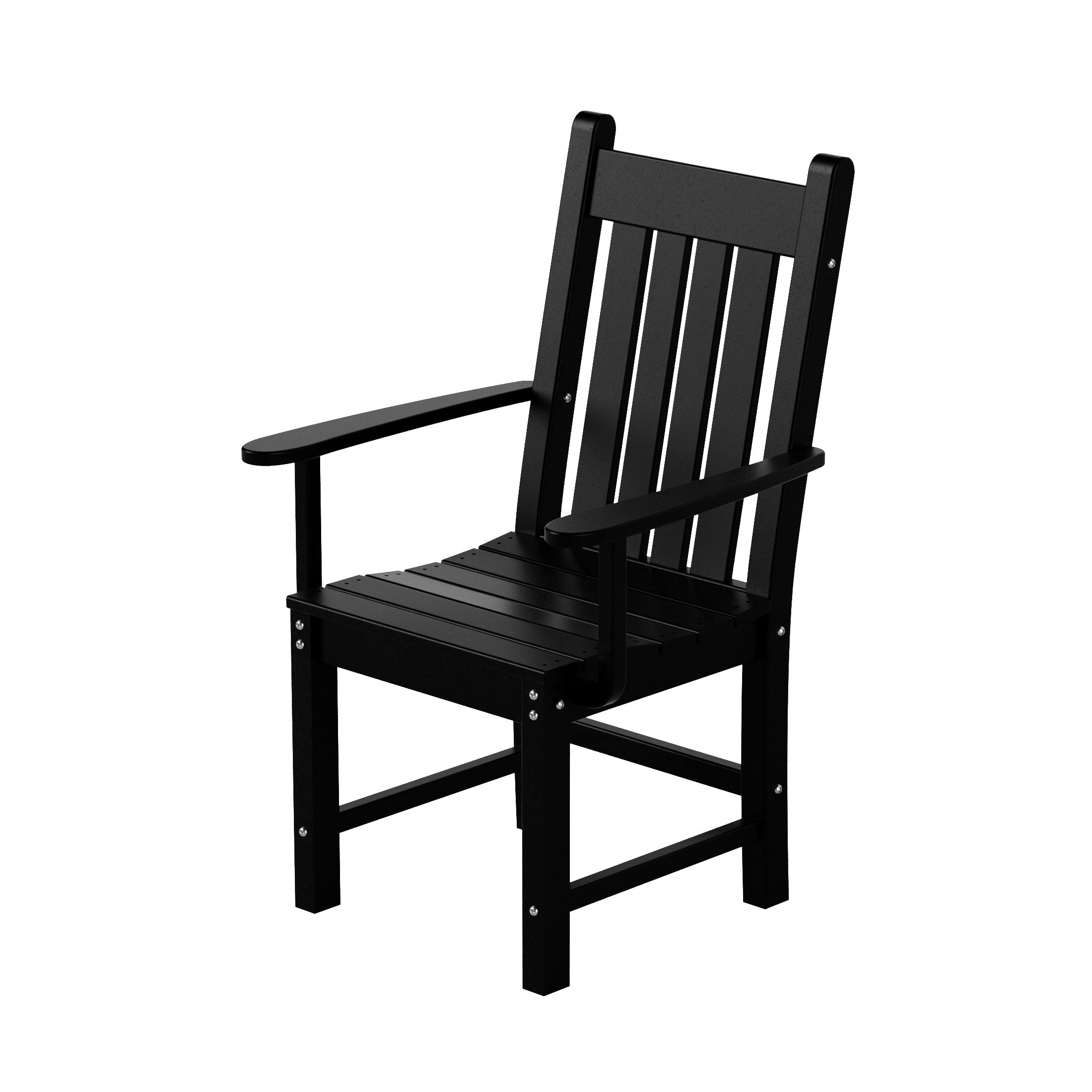 Polytrends Laguna Hdpe All Weather Outdoor Patio Dining Set with Square Table, Arm Chairs (5-Piece Set)