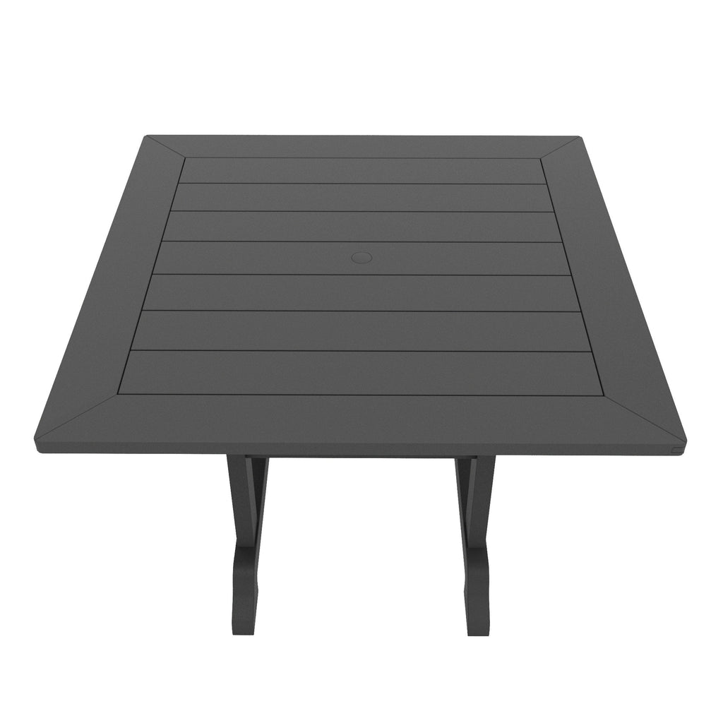 Polytrends Laguna Hdpe All Weather Outdoor Patio Dining Set with Square Table, Arm Chairs (5-Piece Set)
