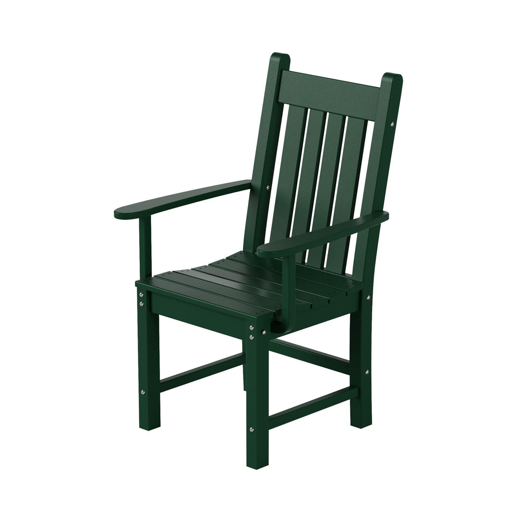 Polytrends Laguna Hdpe All Weather Outdoor Patio Dining Set with Square Table, Arm Chairs (5-Piece Set)