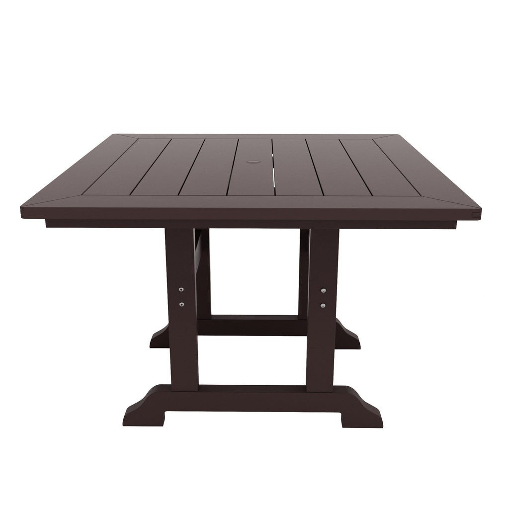 Polytrends Laguna Hdpe All Weather Outdoor Patio Dining Set with Square Table, Arm Chairs (5-Piece Set)