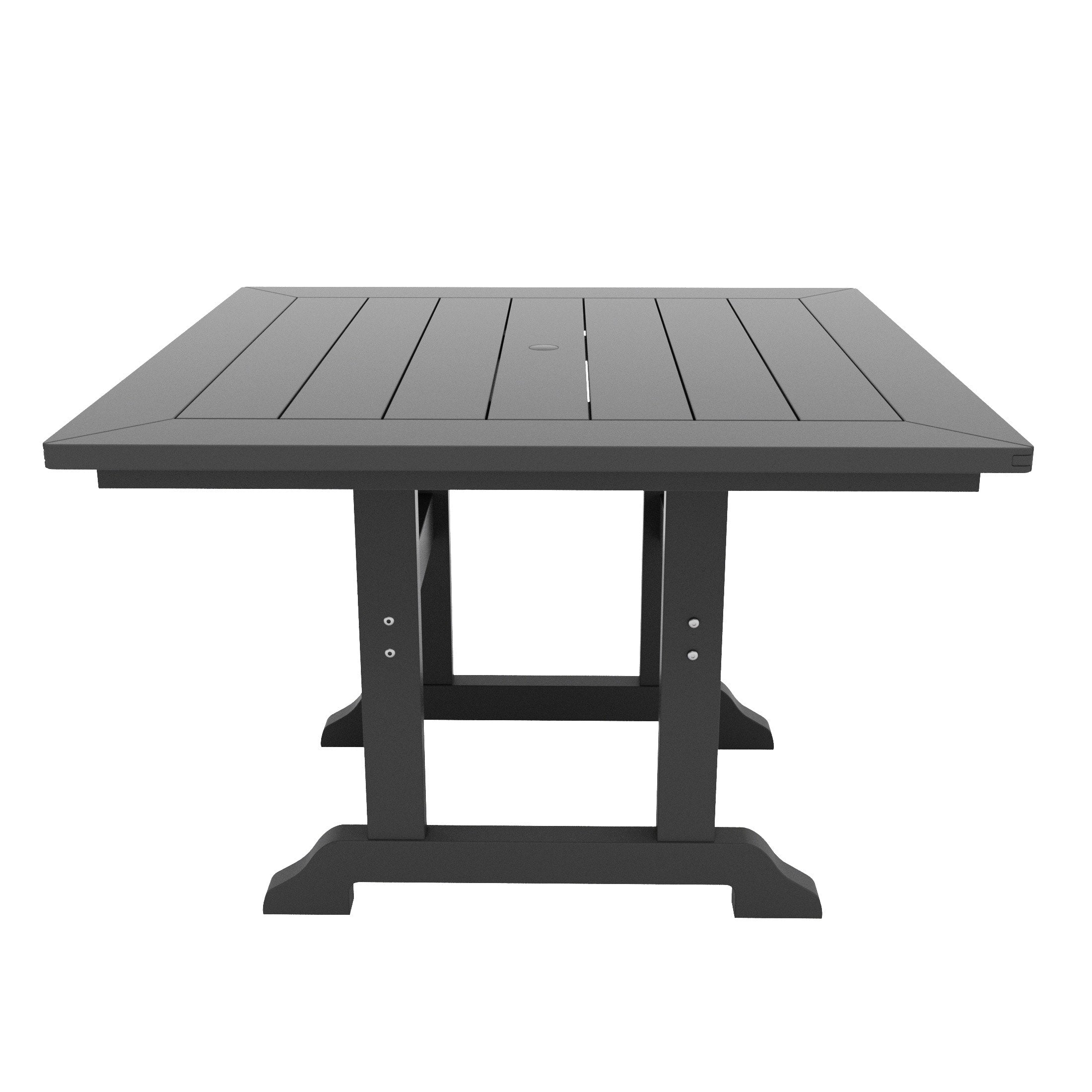 Polytrends Laguna Hdpe All Weather Outdoor Patio Dining Set with Square Table, Arm Chairs (5-Piece Set)