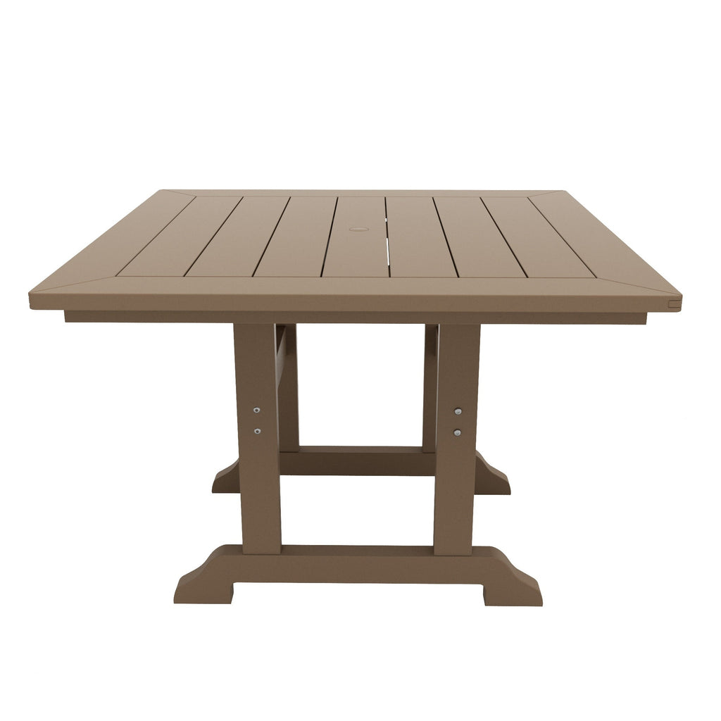 Polytrends Laguna Hdpe All Weather Outdoor Patio Dining Set with Square Table, Arm Chairs (5-Piece Set)