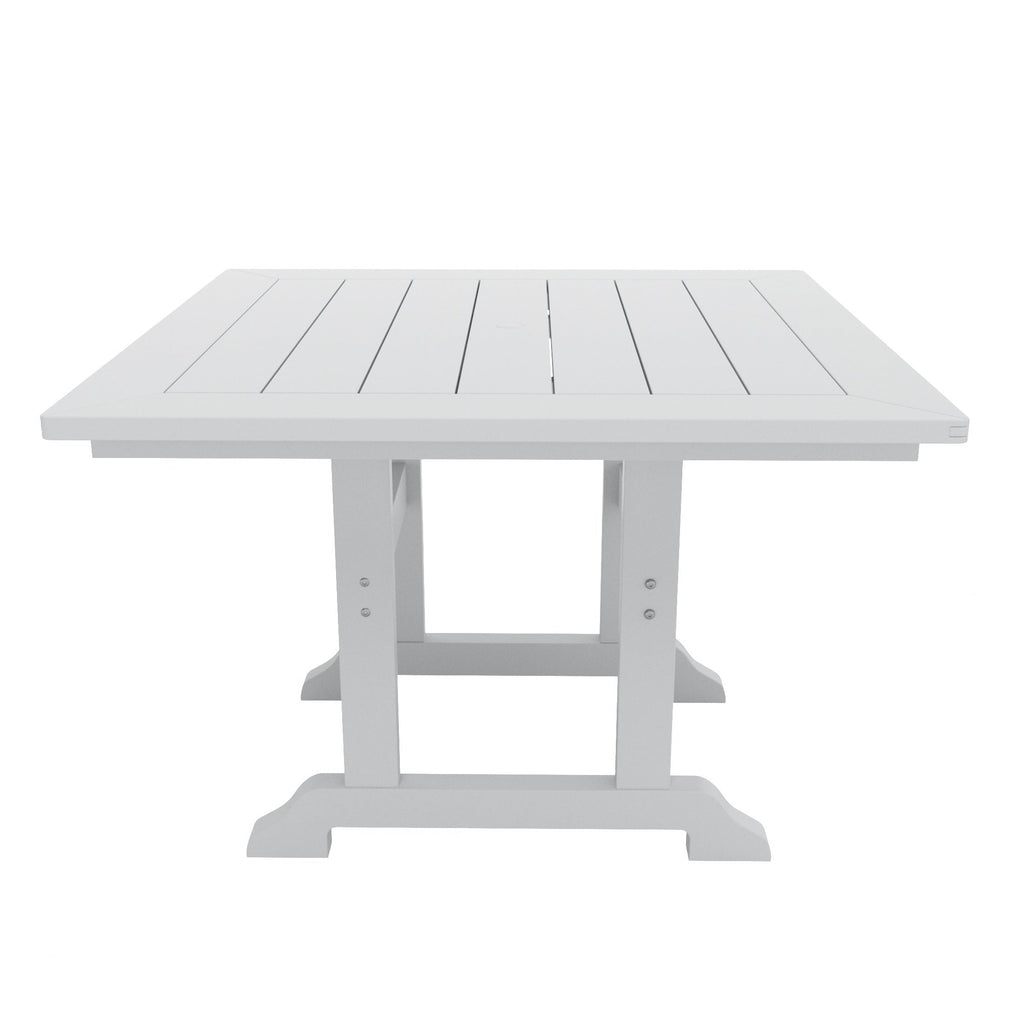 Polytrends Laguna Hdpe All Weather Outdoor Patio Dining Set with Square Table, Arm Chairs (5-Piece Set)