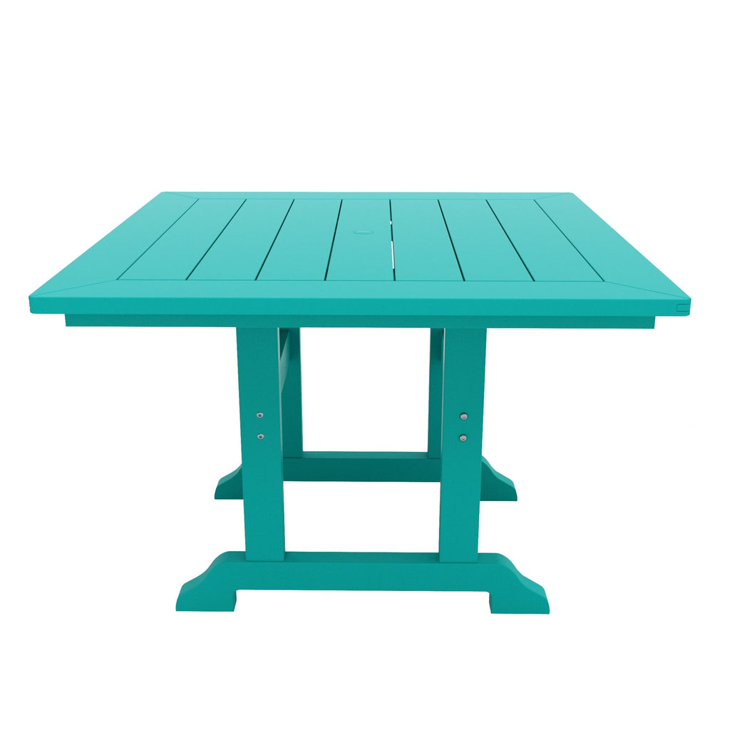 Polytrends Laguna Hdpe All Weather Outdoor Patio Dining Set with Square Table, Arm Chairs (5-Piece Set)