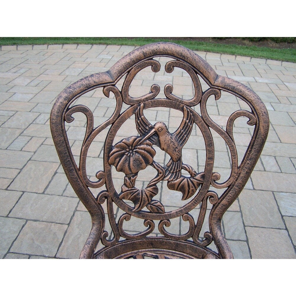 Lattice 3-piece Bistro Set with 24-inch Tempered Glass Top Table and 2 Chairs