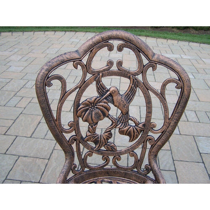 Lattice 3-piece Bistro Set with 24-inch Tempered Glass Top Table and 2 Chairs