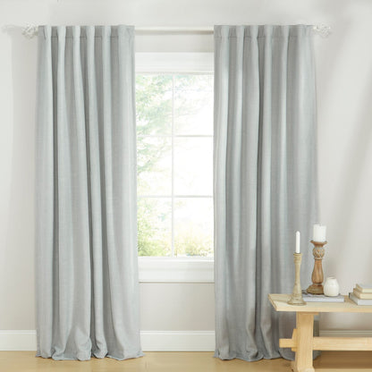 Lauren Ralph Lauren Herringbone 100% Blackout Back Tab/Rod Pocket Single Curtain Panel