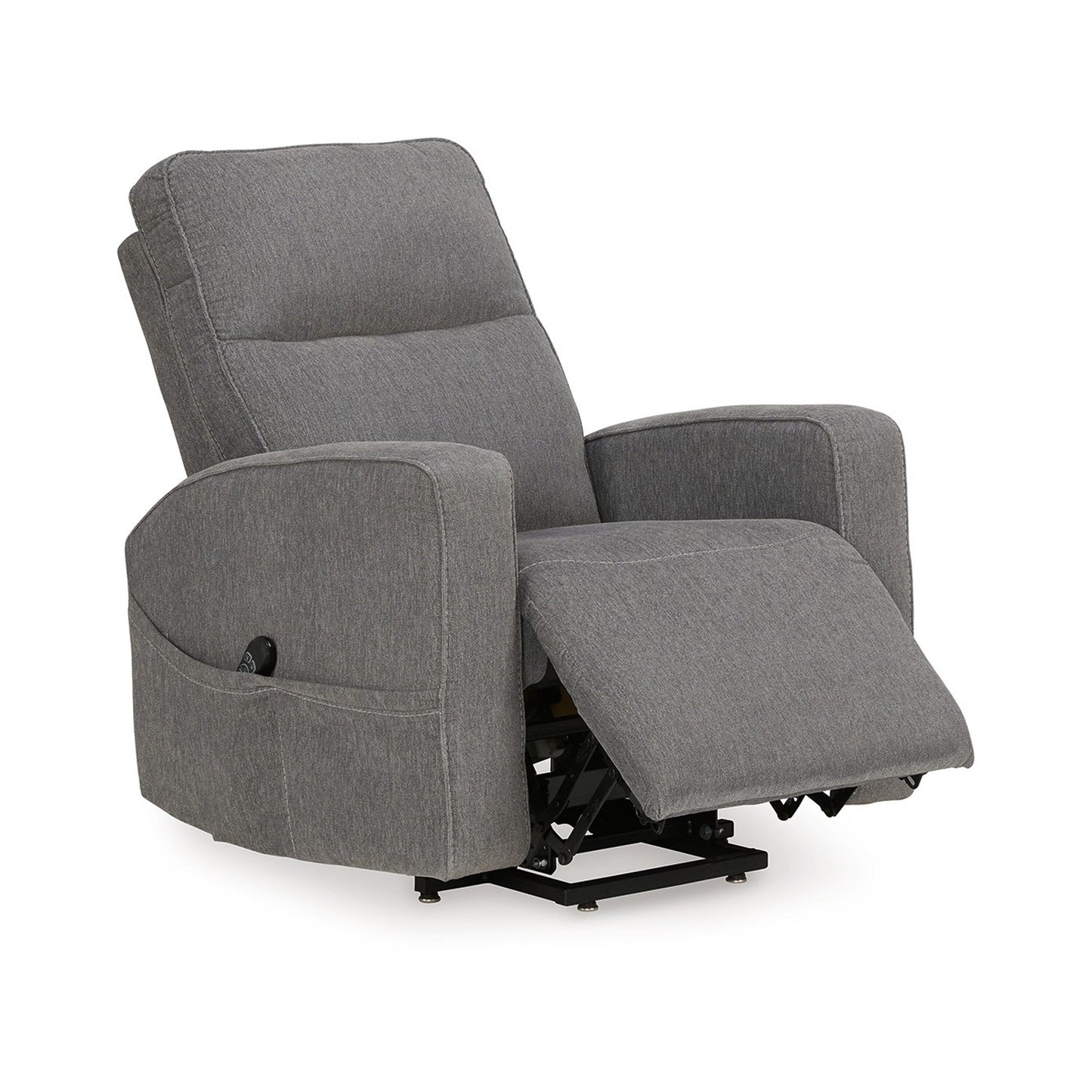 Lawson Power Lift Recliner Chair, Gray Polyester, Soft Foam Cushioned