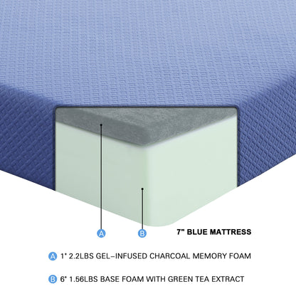Lay 7-Inch Gel-Infused Memory Foam Mattress