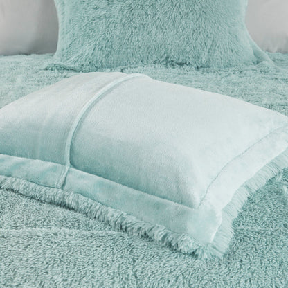 Intelligent Design Leena Shaggy Long Fur Comforter Mini Set