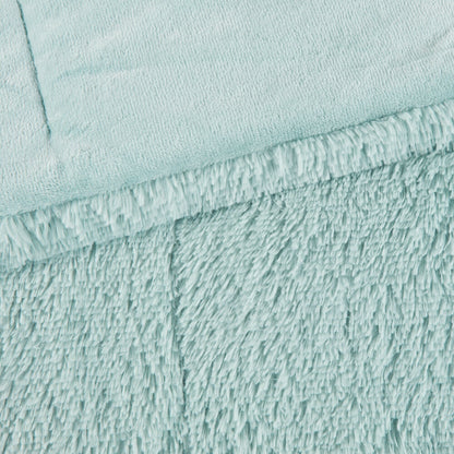 Intelligent Design Leena Shaggy Long Fur Comforter Mini Set