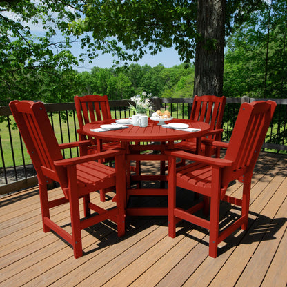 Lehigh 5-piece Outdoor Dining Set - 48 Round Table, Counter-height