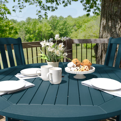 Lehigh 5-piece Outdoor Dining Set - 48 Round Table, Counter-height