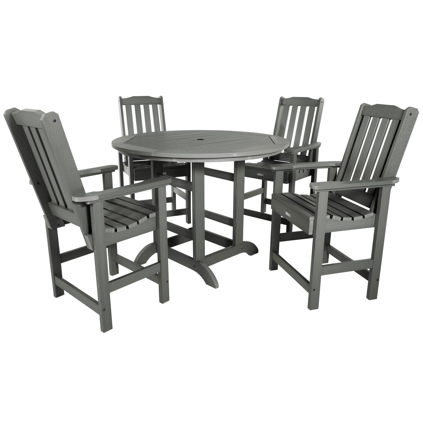 Lehigh 5-piece Outdoor Dining Set - 48 Round Table, Counter-height
