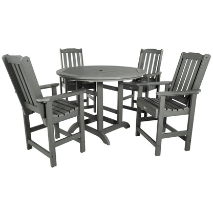 Lehigh 5-piece Outdoor Dining Set - 48 Round Table, Counter-height