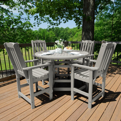 Lehigh 5-piece Outdoor Dining Set - 48 Round Table, Counter-height