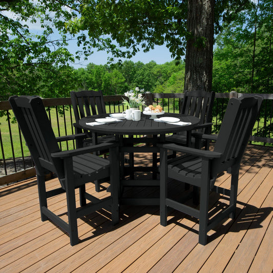 Lehigh 5-piece Outdoor Dining Set - 48 Round Table, Counter-height