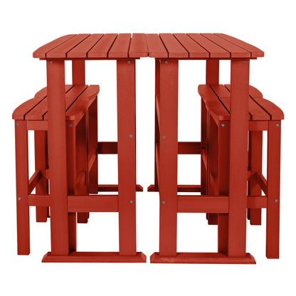 Lehigh 6-Piece Outdoor Balcony Set - Bar-height