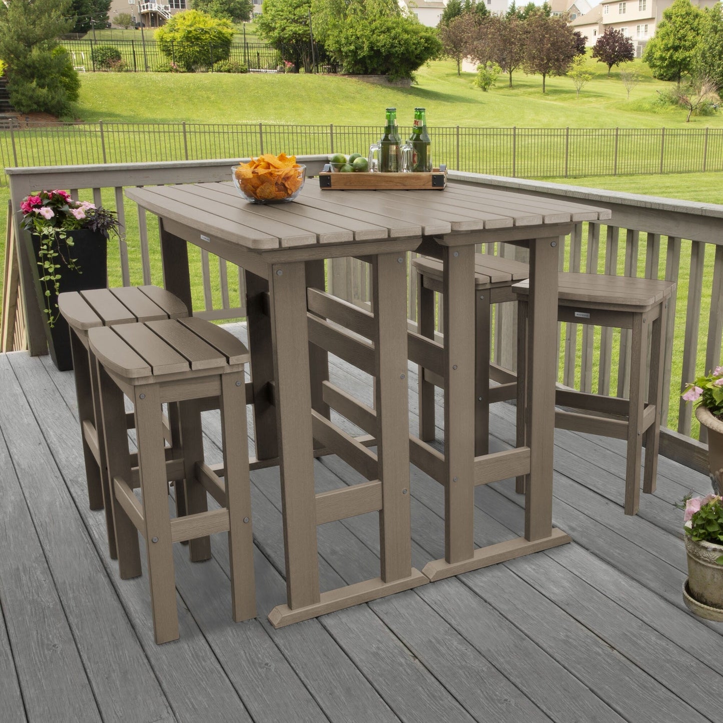 Lehigh 6-Piece Outdoor Balcony Set - Bar-height