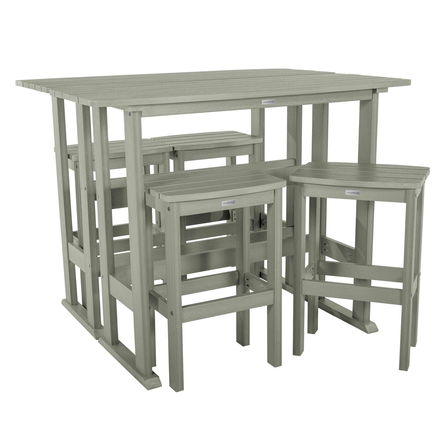 Lehigh 6-Piece Outdoor Balcony Set - Bar-height