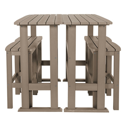 Lehigh 6-Piece Outdoor Balcony Set - Bar-height