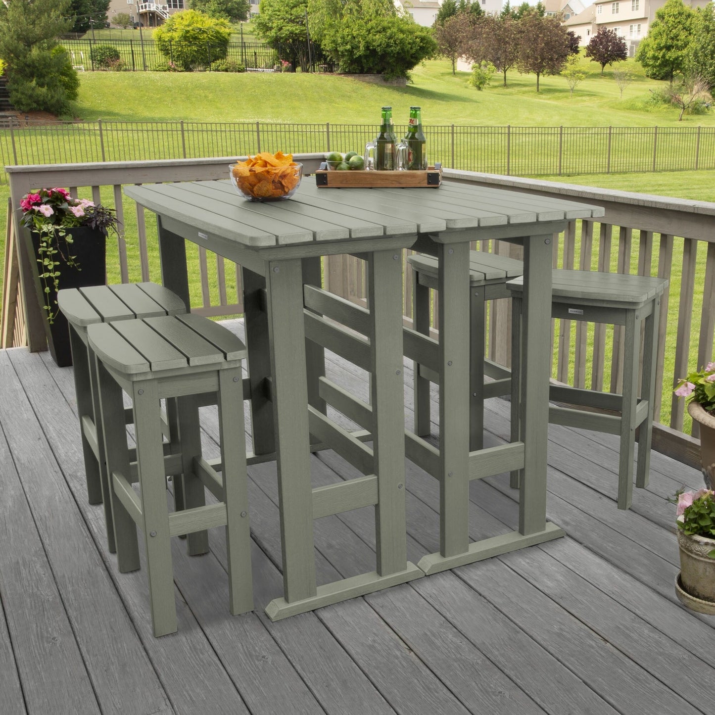 Lehigh 6-Piece Outdoor Balcony Set - Bar-height