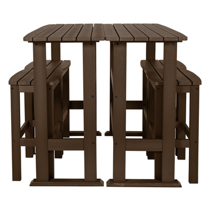Lehigh 6-Piece Outdoor Balcony Set - Bar-height