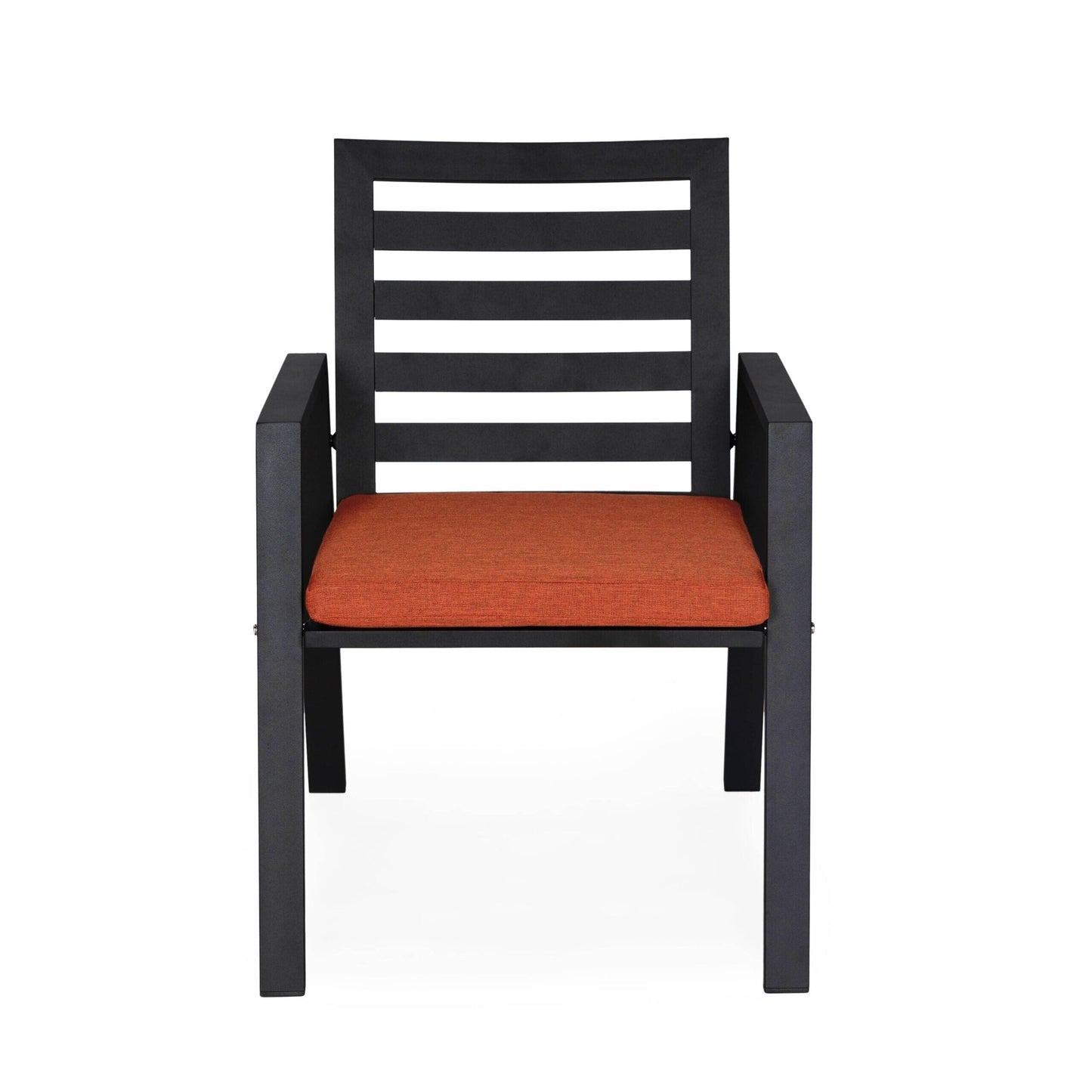 9-Piece Outdoor Dining Set in Black Aluminum Chelsea Series by LeisureMod
