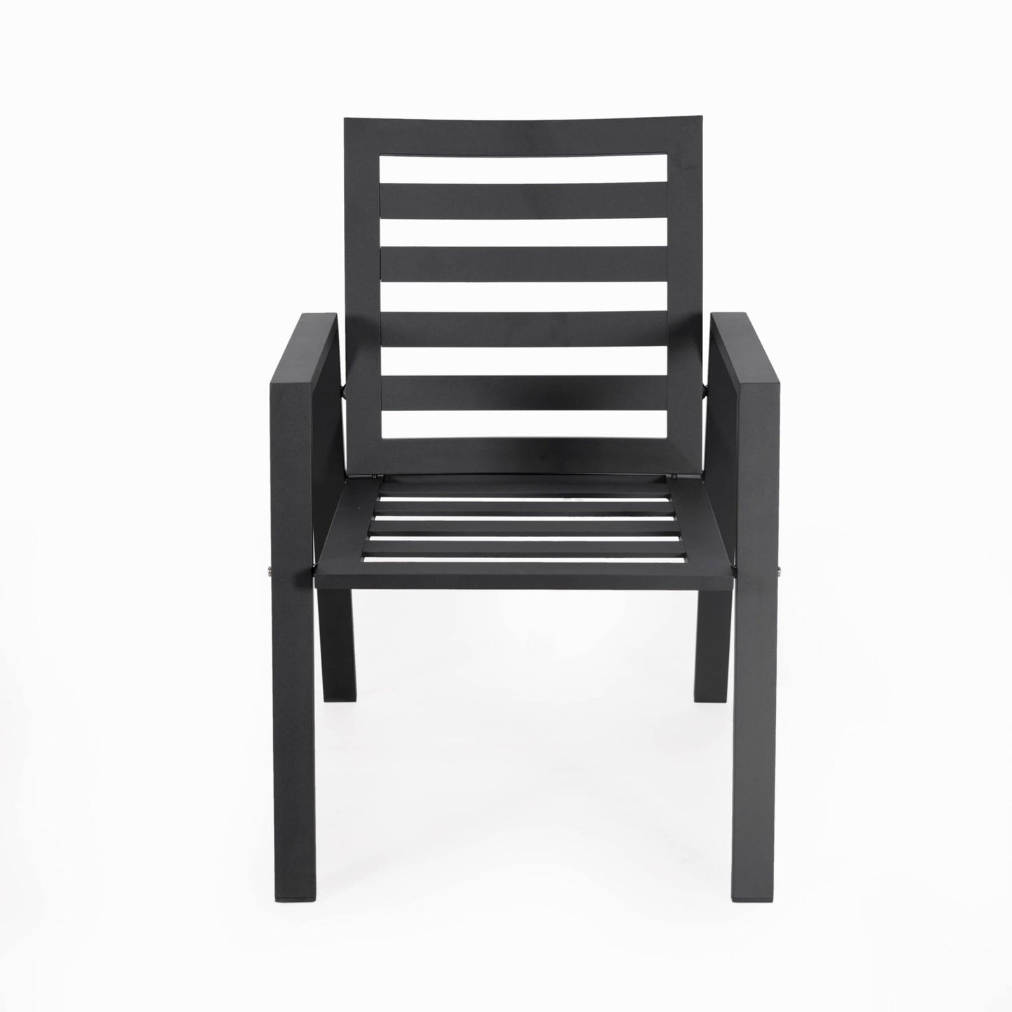 9-Piece Outdoor Dining Set in Black Aluminum Chelsea Series by LeisureMod