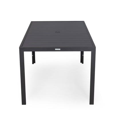 9-Piece Outdoor Dining Set in Black Aluminum Chelsea Series by LeisureMod