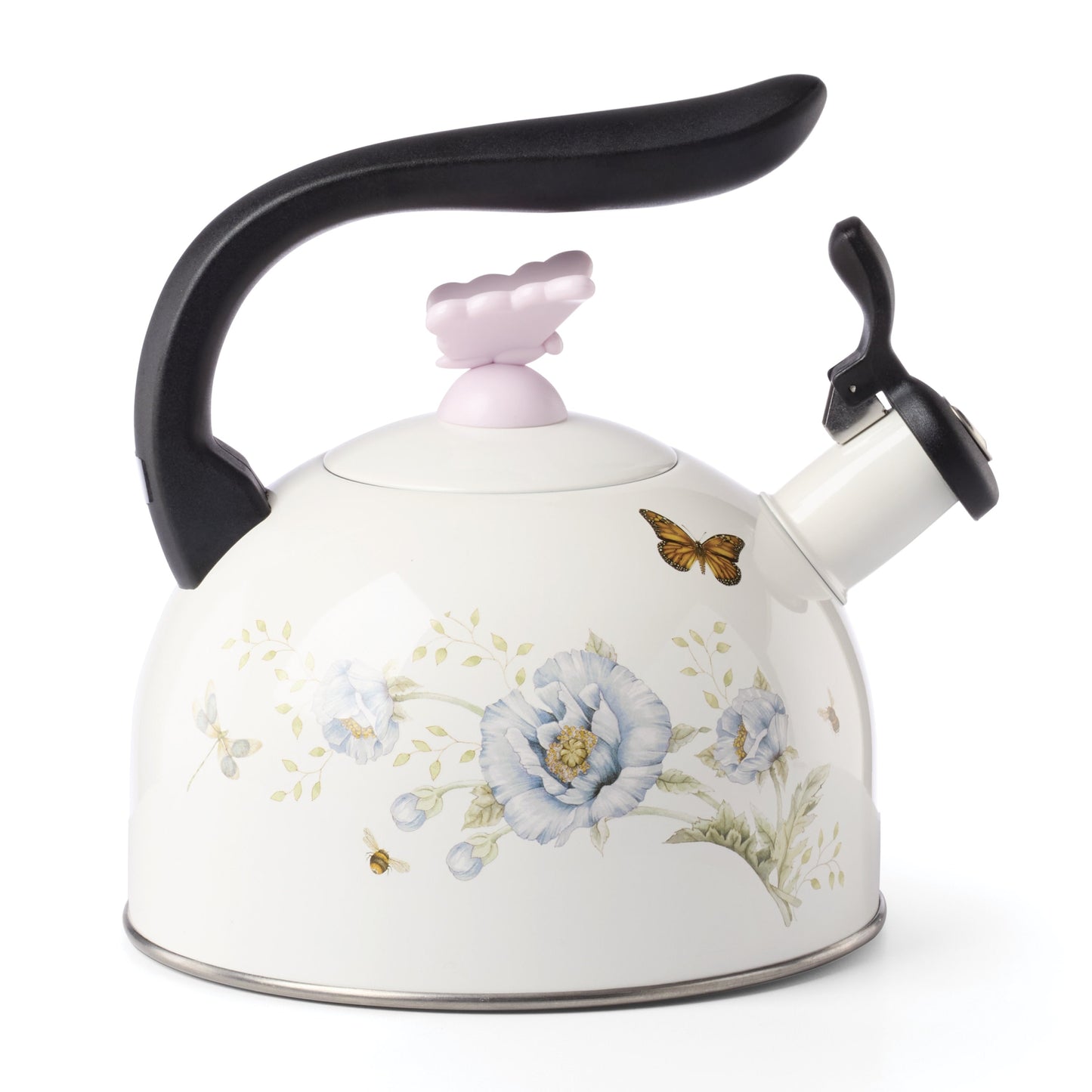 Lenox Butterfly Meadow Tea Kettle, Enamel 2.5-Quart