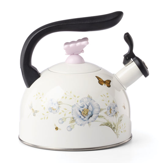 Lenox Butterfly Meadow Tea Kettle, Enamel 2.5-Quart