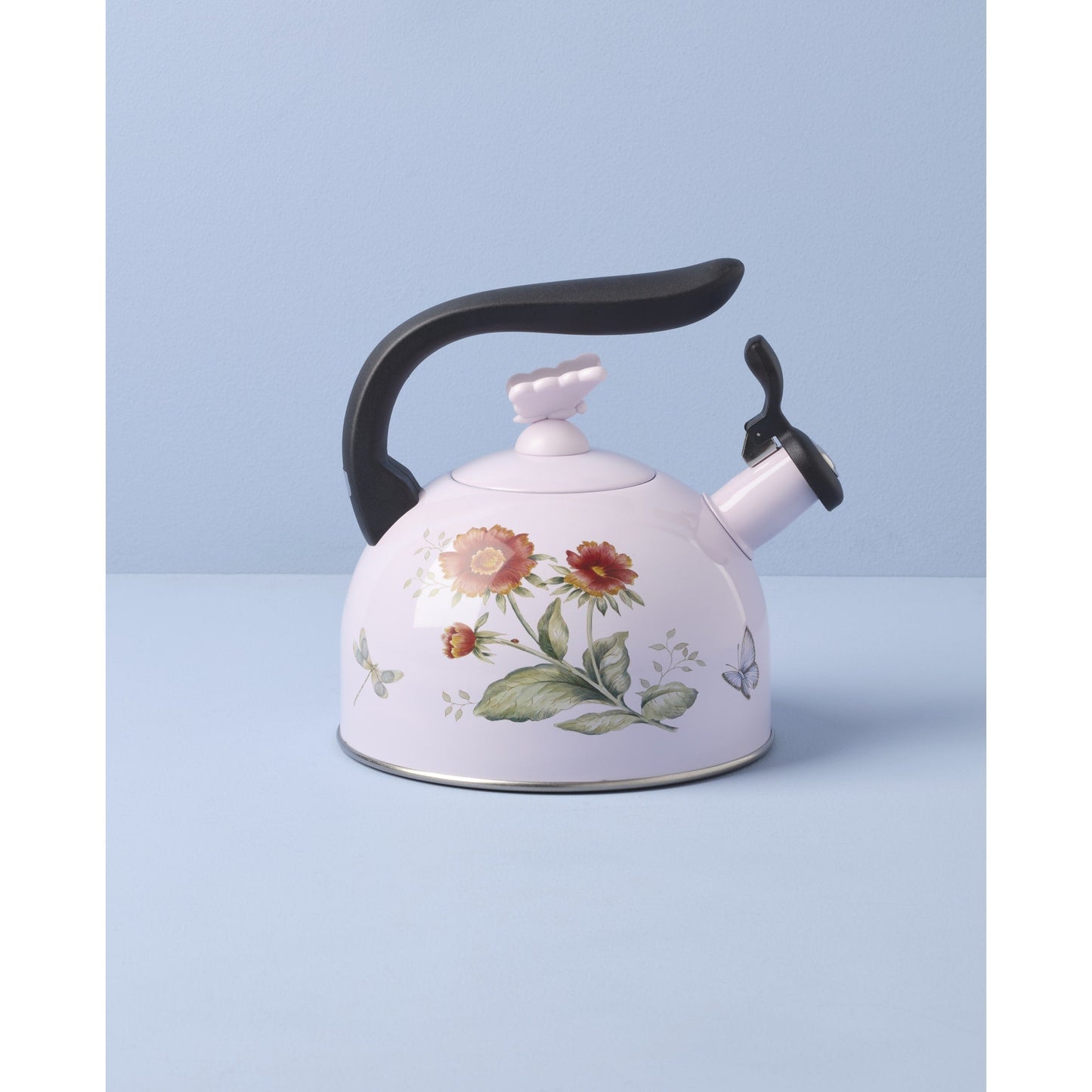 Lenox Butterfly Meadow Tea Kettle, Enamel 2.5-Quart