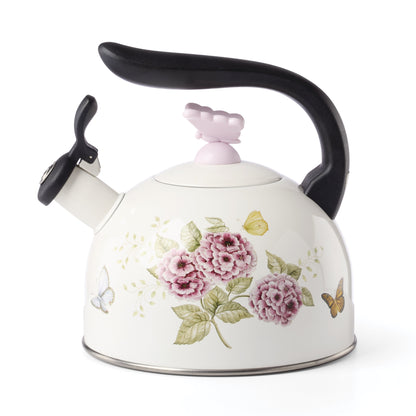Lenox Butterfly Meadow Tea Kettle, Enamel 2.5-Quart