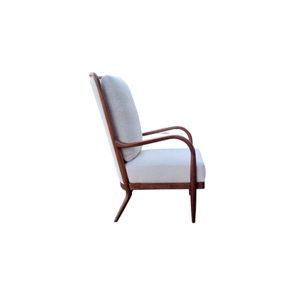 Fauteuil de salon Lenox en noyer